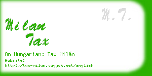 milan tax business card